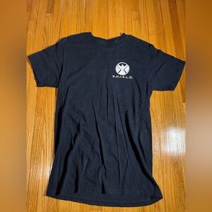 Marvel Agents of SHIELD Logo Tee Small Black Handmade